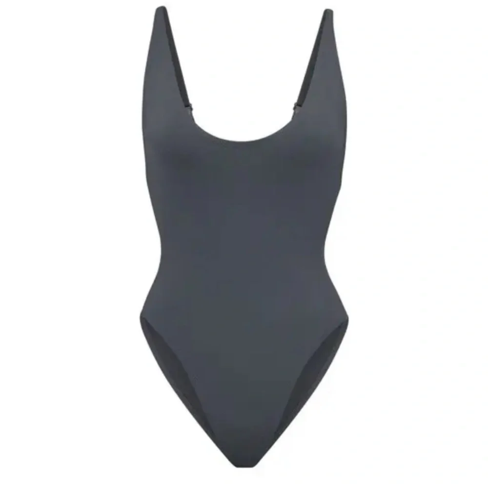 SKIMS Charcoal Scoop One-Piece Swimsuit